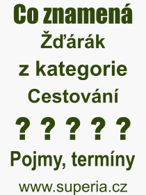 Co je to rk? Vznam slova, termn, Odborn termn, vraz, slovo rk. Co znamen pojem rk z kategorie Cestovn?