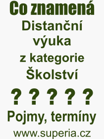 Co je to Distann vuka? Vznam slova, termn, Odborn termn, vraz, slovo Distann vuka. Co znamen pojem Distann vuka z kategorie kolstv?