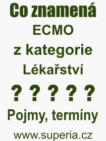 Pojem, výraz, heslo, co je to ECMO? 