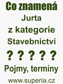 Co je to Jurta? Vznam slova, termn, Vraz, termn, definice slova Jurta. Co znamen odborn pojem Jurta z kategorie Stavebnictv?