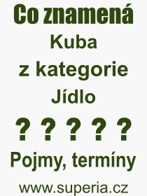 Pojem, v�raz, heslo, co je to Kuba? 