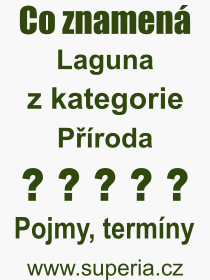 Co je to Laguna? Vznam slova, termn, Definice vrazu Laguna. Co znamen odborn pojem Laguna z kategorie Proda?