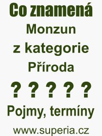Pojem, výraz, heslo, co je to Monzun? 