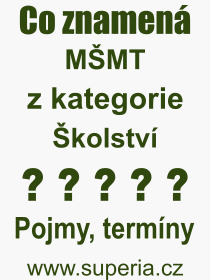 Pojem, vraz, heslo, co je to MMT? 