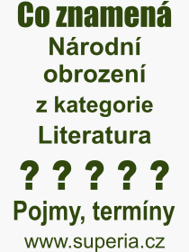 Pojem, vraz, heslo, co je to Nrodn obrozen? 