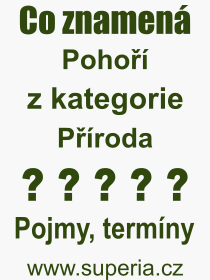 Co je to Poho? Vznam slova, termn, Odborn vraz, definice slova Poho. Co znamen slovo Poho z kategorie Proda?